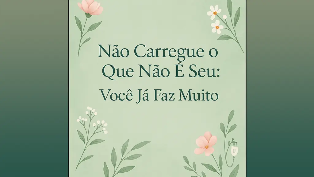 Não Carregue o Que Não É Seu